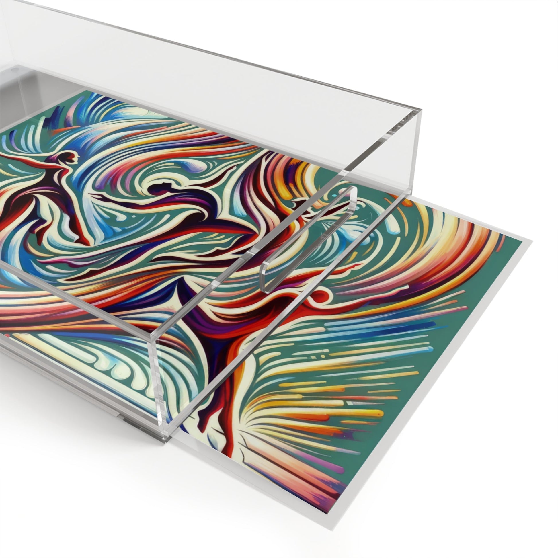 Choreographic Mindful Tachism Acrylic Serving Tray - ATUH.ART