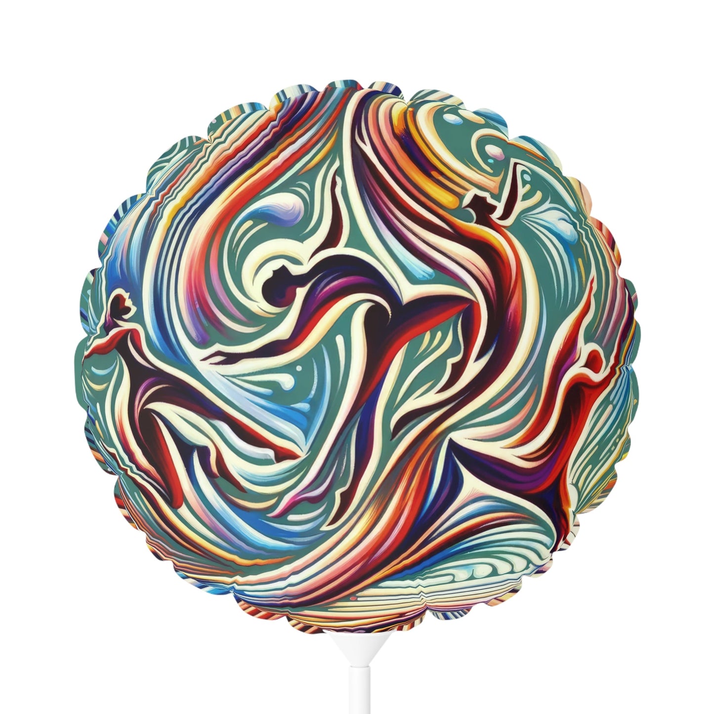 Choreographic Mindful Tachism Balloon (Round and Heart-shaped), 11" - ATUH.ART