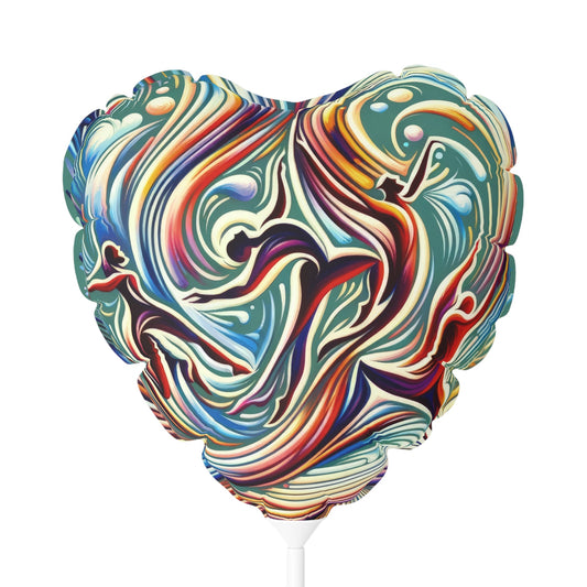 Choreographic Mindful Tachism Balloon (Round and Heart-shaped), 11" - ATUH.ART