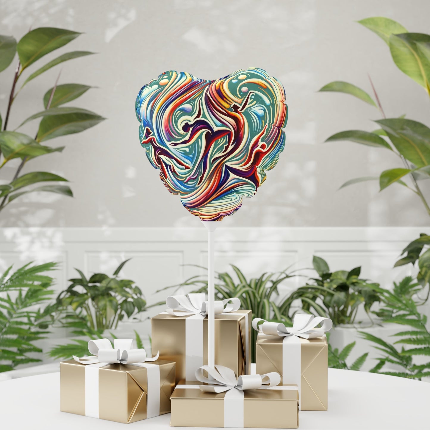 Choreographic Mindful Tachism Balloon (Round and Heart-shaped), 11" - ATUH.ART
