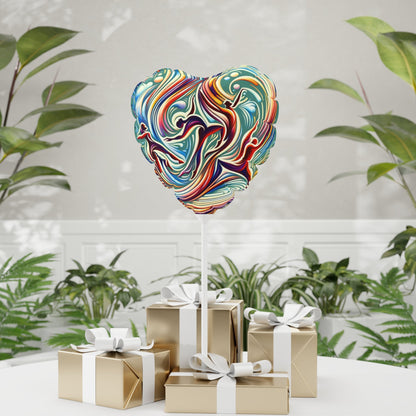 Choreographic Mindful Tachism Balloon (Round and Heart-shaped), 11" - ATUH.ART