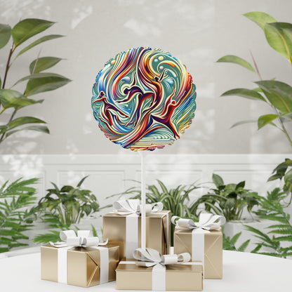 Choreographic Mindful Tachism Balloon (Round and Heart-shaped), 11" - ATUH.ART