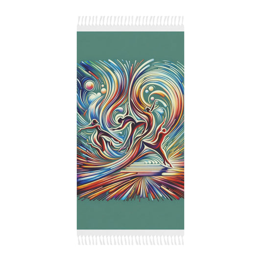 Choreographic Mindful Tachism Boho Beach Cloth - ATUH.ART