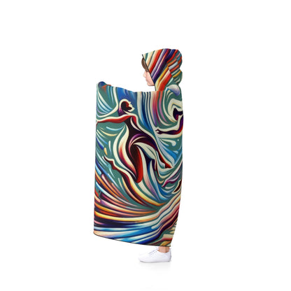 Choreographic Mindful Tachism Hooded Blanket - ATUH.ART