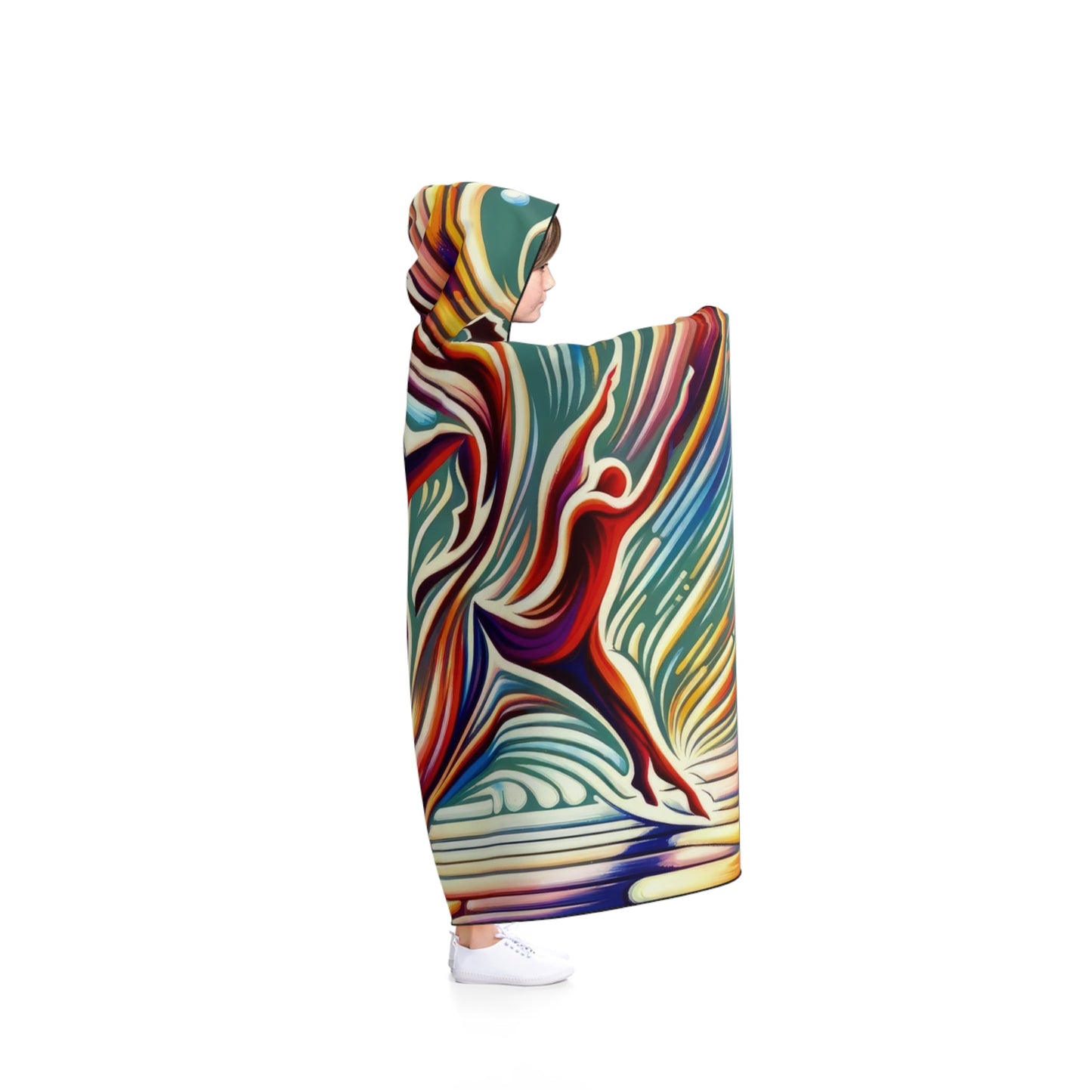Choreographic Mindful Tachism Hooded Blanket - ATUH.ART
