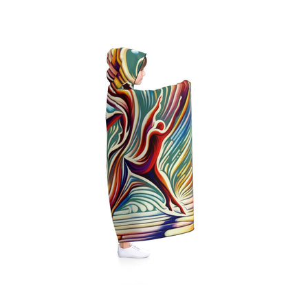 Choreographic Mindful Tachism Hooded Blanket - ATUH.ART