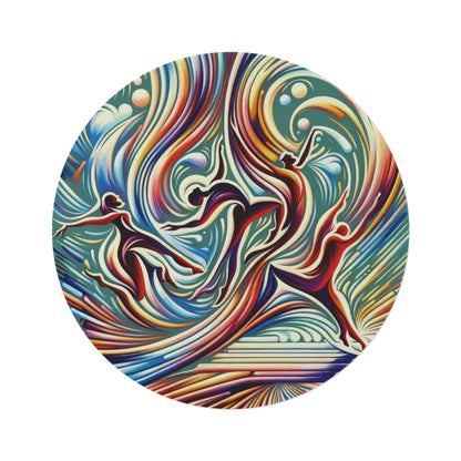 Choreographic Mindful Tachism Round Rug - ATUH.ART