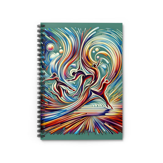 Choreographic Mindful Tachism Spiral Notebook - Ruled Line - ATUH.ART