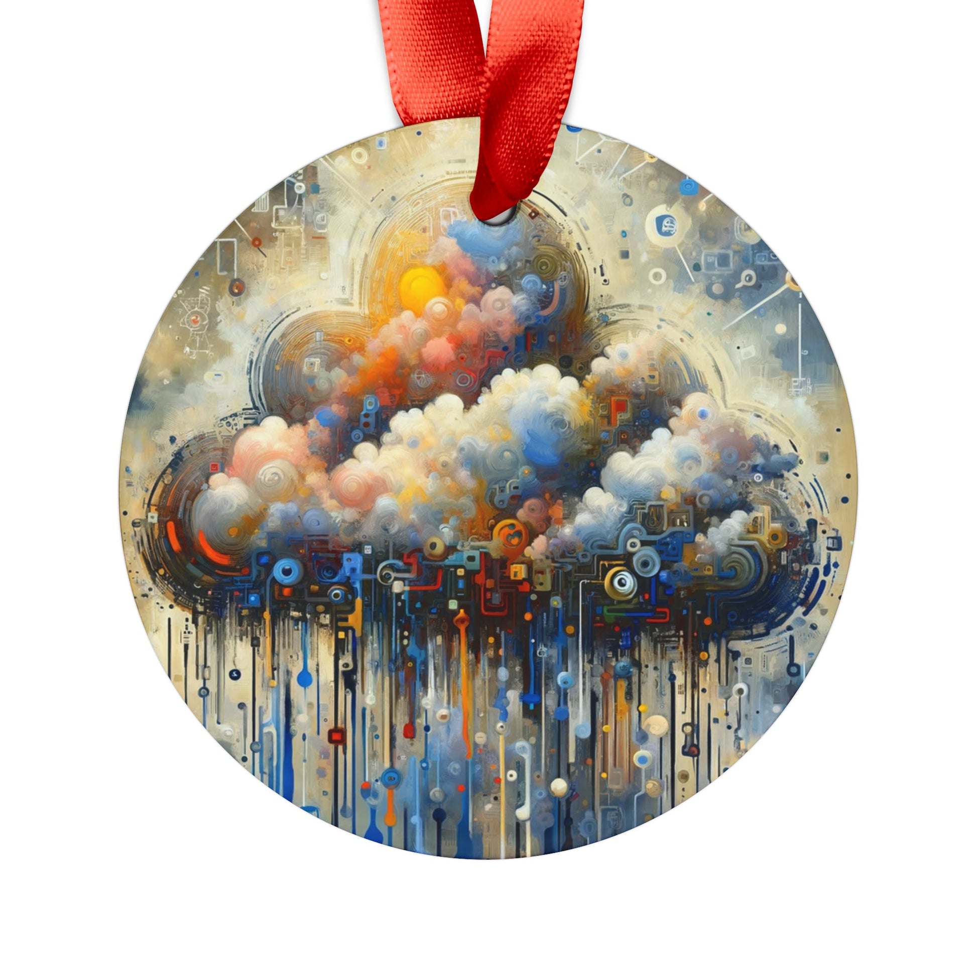 Cloud Community Crafting Acrylic Ornament with Ribbon - ATUH.ART