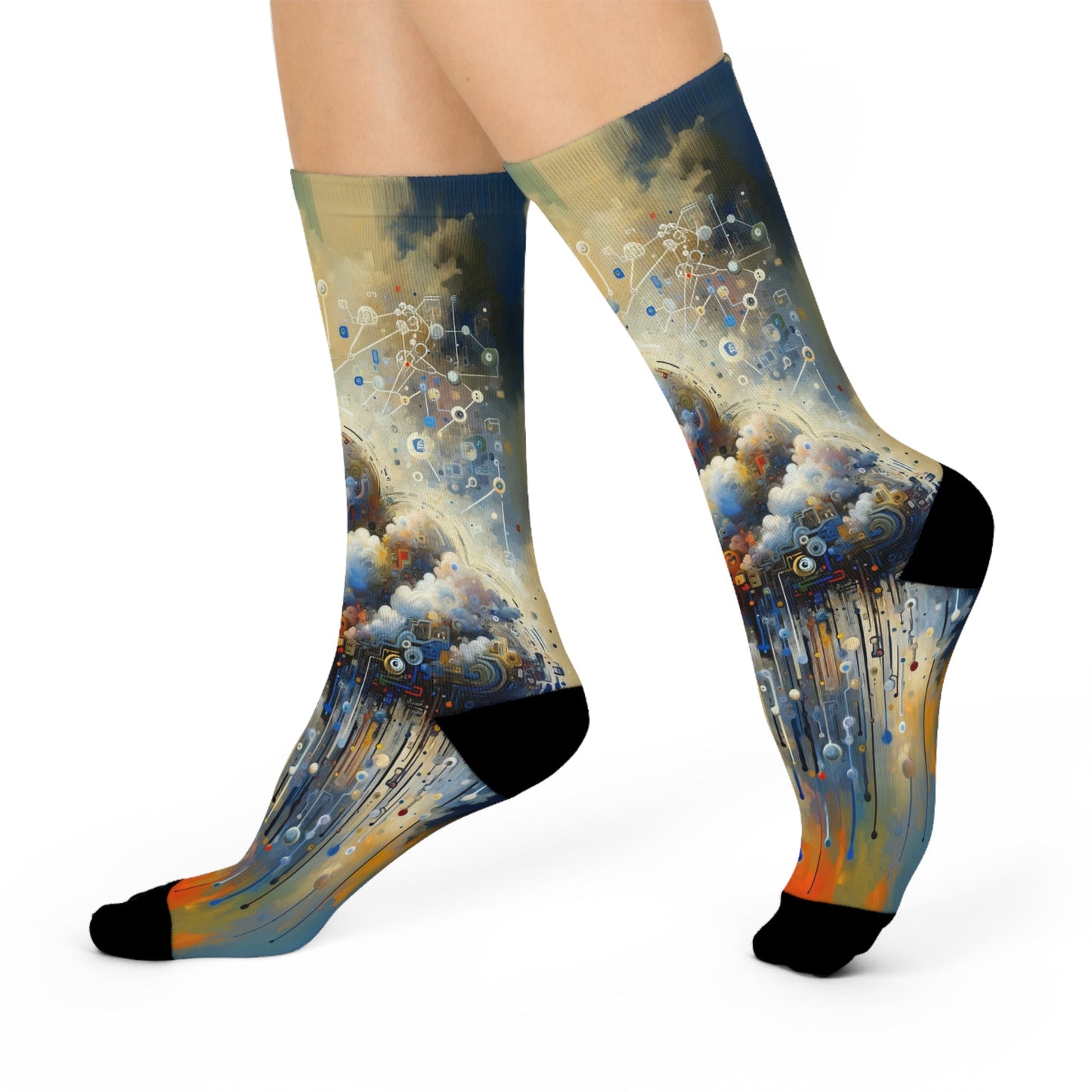 Cloud Community Crafting Cushioned Crew Socks - ATUH.ART