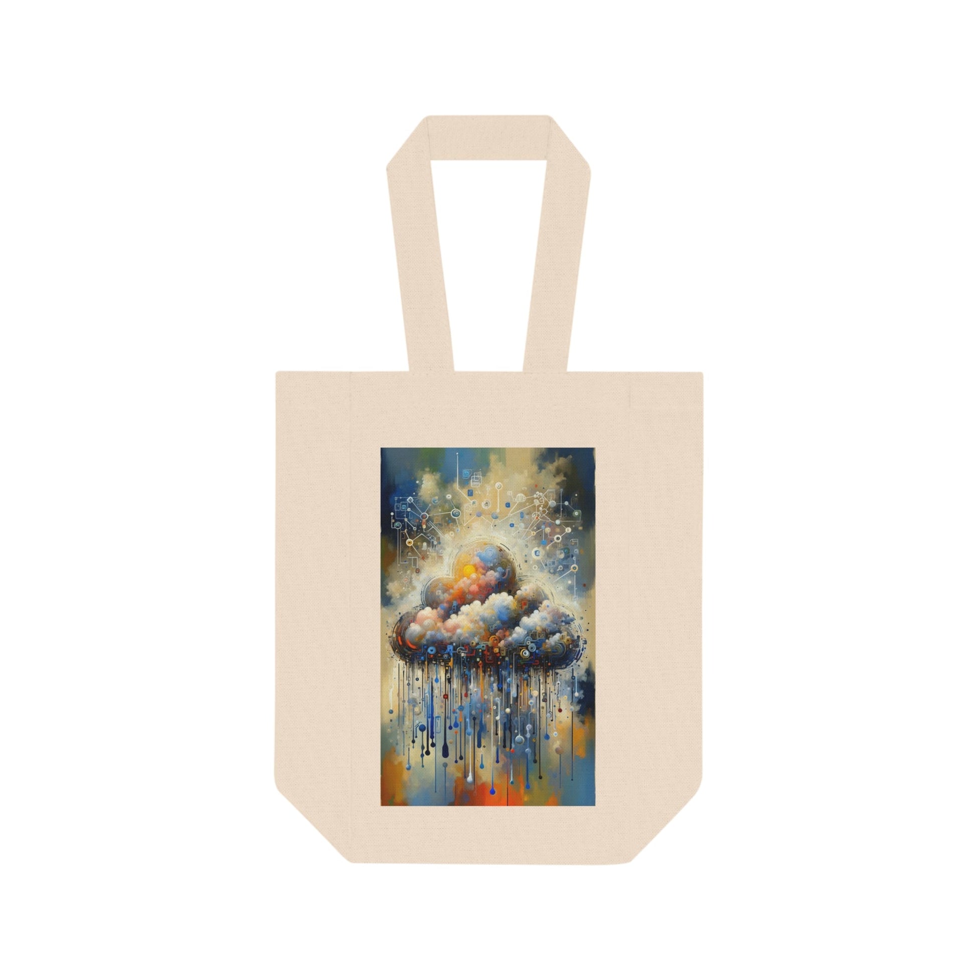 Cloud Community Crafting Double Wine Tote Bag - ATUH.ART