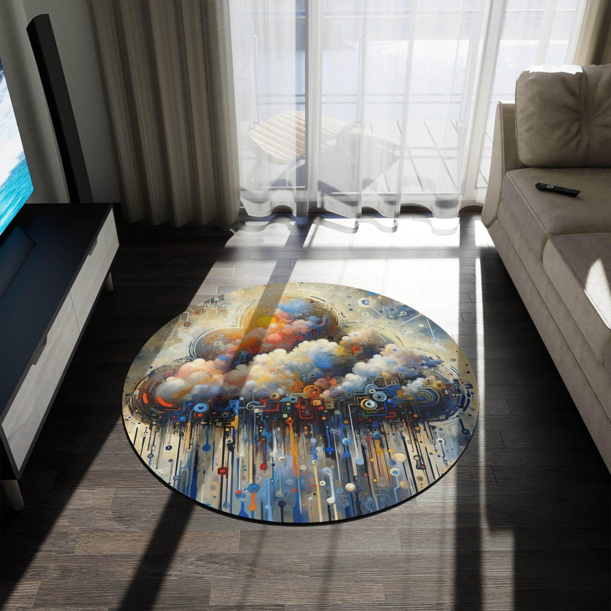 Cloud Community Crafting Round Rug - ATUH.ART
