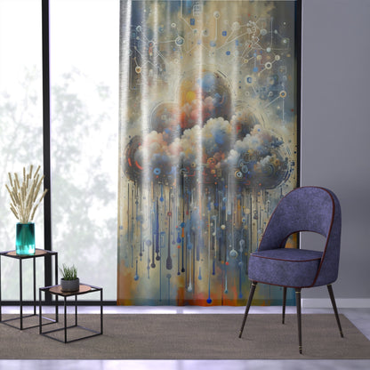 Cloud Community Crafting Window Curtain - ATUH.ART