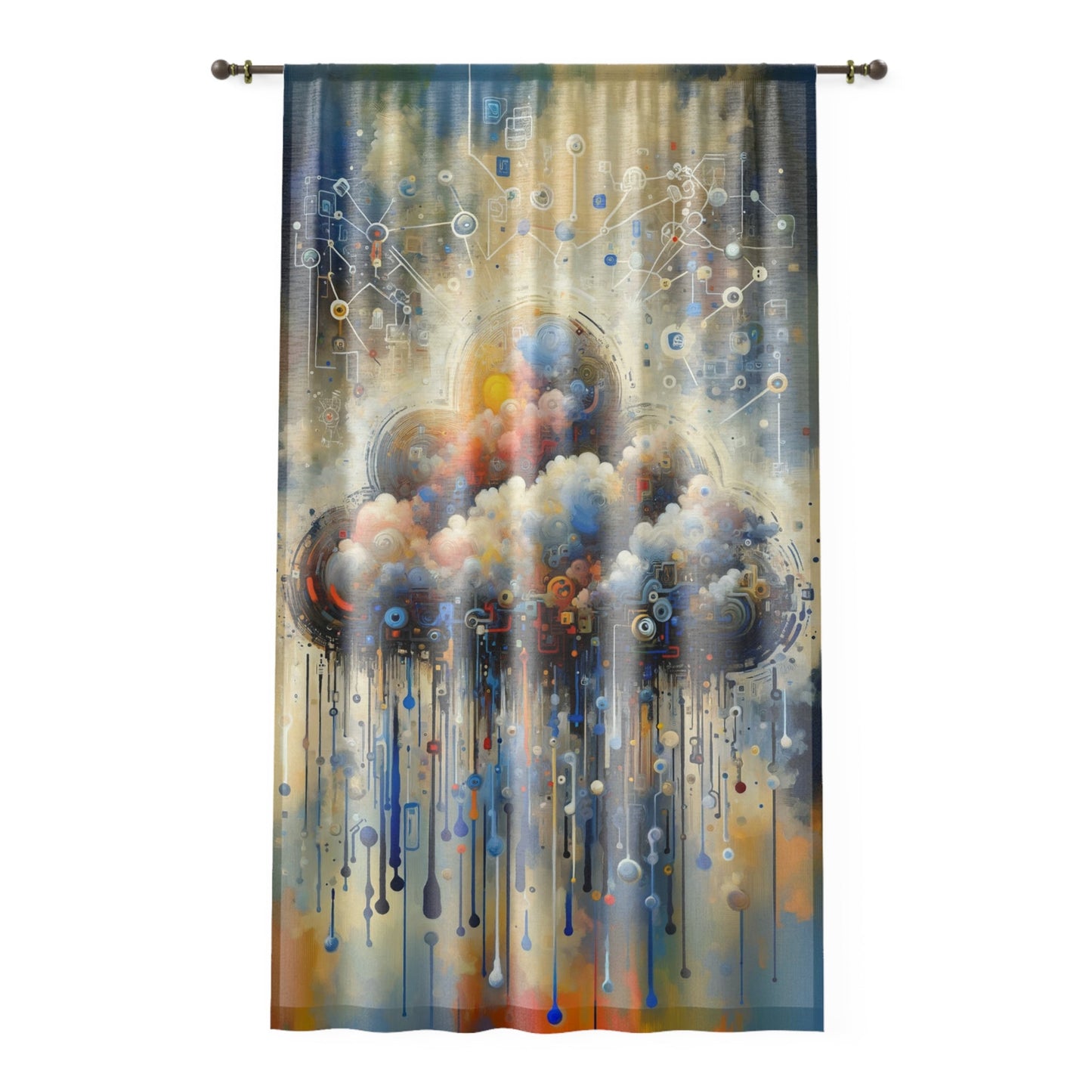 Cloud Community Crafting Window Curtain - ATUH.ART
