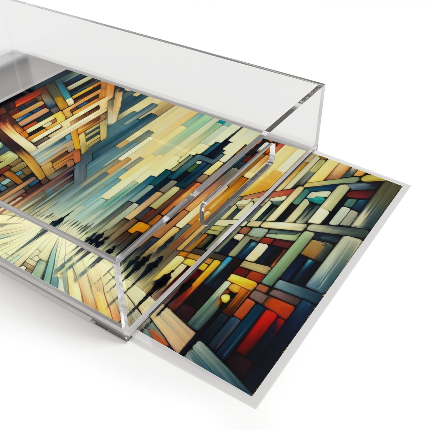 Cobbled Rhythm Heartbeat Acrylic Serving Tray - ATUH.ART