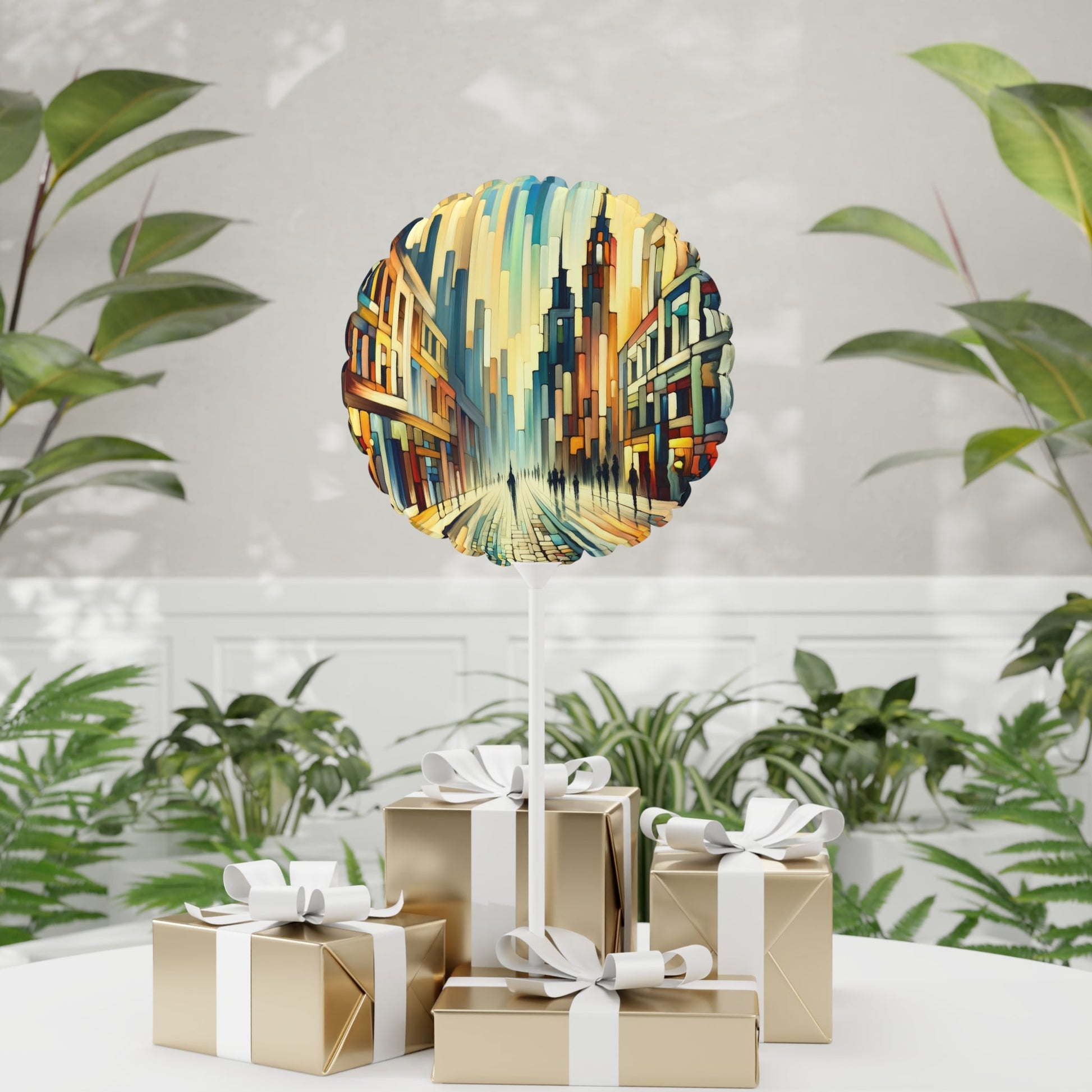 Cobbled Rhythm Heartbeat Balloon (Round and Heart-shaped), 11" - ATUH.ART