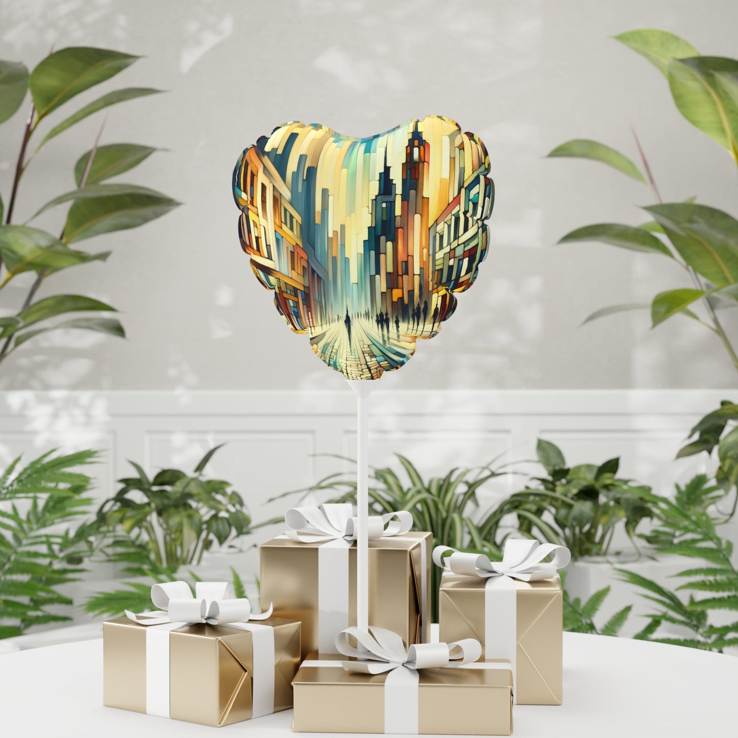 Cobbled Rhythm Heartbeat Balloon (Round and Heart-shaped), 11" - ATUH.ART