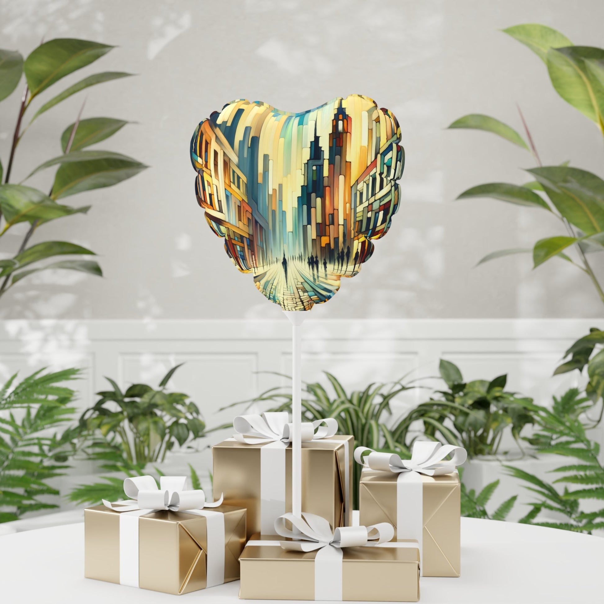 Cobbled Rhythm Heartbeat Balloon (Round and Heart-shaped), 11" - ATUH.ART
