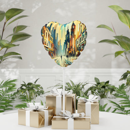 Cobbled Rhythm Heartbeat Balloon (Round and Heart-shaped), 11" - ATUH.ART