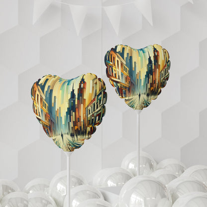 Cobbled Rhythm Heartbeat Balloon (Round and Heart-shaped), 11" - ATUH.ART