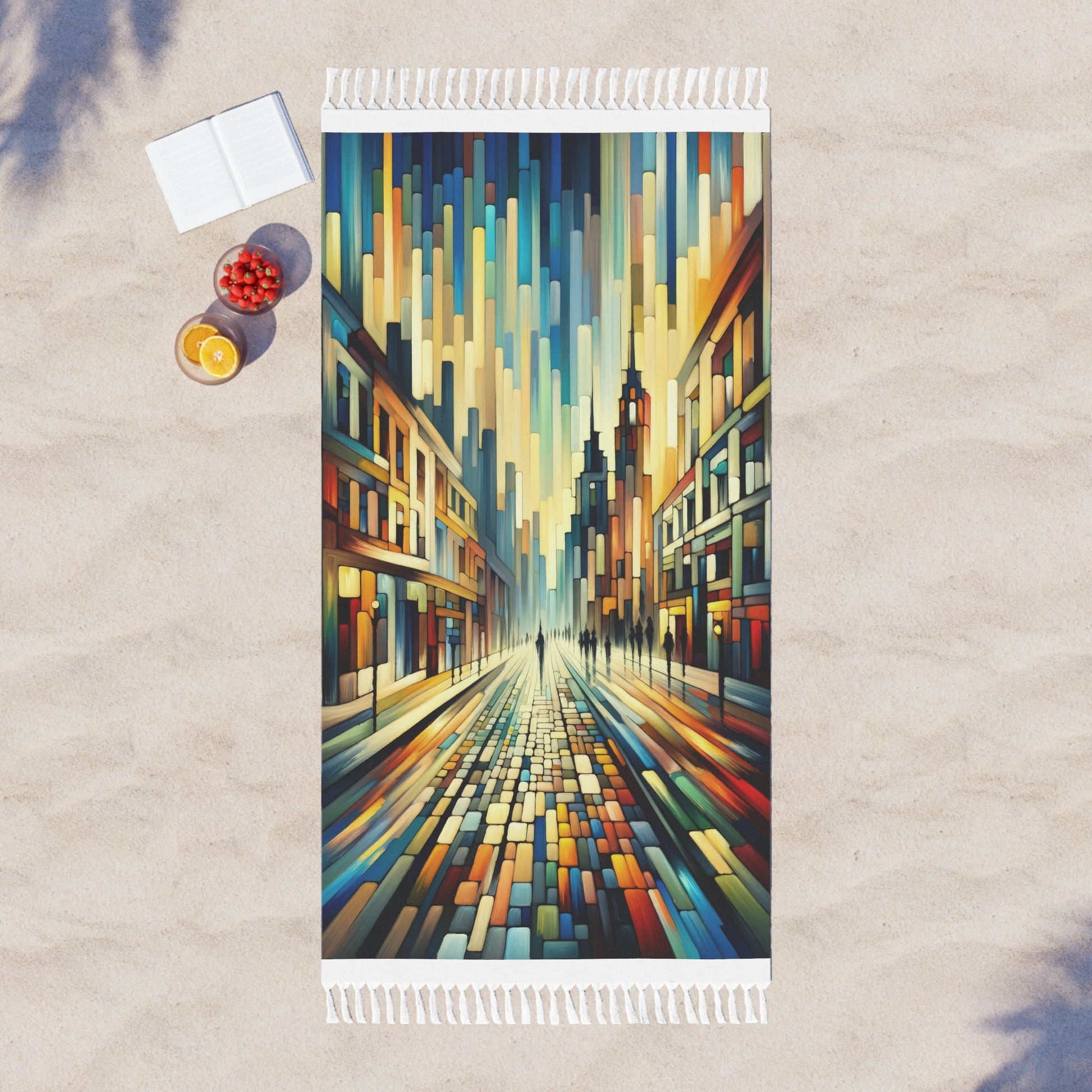 Cobbled Rhythm Heartbeat Boho Beach Cloth - ATUH.ART