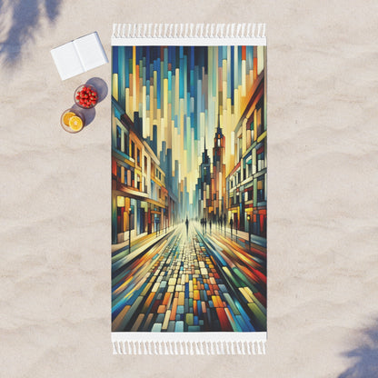 Cobbled Rhythm Heartbeat Boho Beach Cloth - ATUH.ART