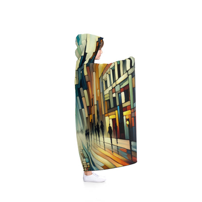 Cobbled Rhythm Heartbeat Hooded Blanket - ATUH.ART