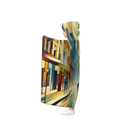 Cobbled Rhythm Heartbeat Hooded Blanket - ATUH.ART