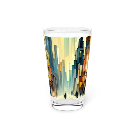 Cobbled Rhythm Heartbeat Pint Glass, 16oz - ATUH.ART