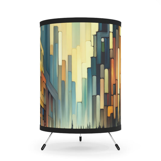 Cobbled Rhythm Heartbeat Tripod Lamp with High-Res Printed Shade, US\CA plug - ATUH.ART