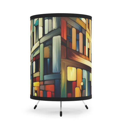 Cobbled Rhythm Heartbeat Tripod Lamp with High-Res Printed Shade, US\CA plug - ATUH.ART
