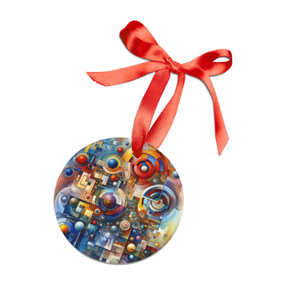 Coexistence Harmony Code Acrylic Ornament with Ribbon - ATUH.ART