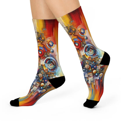 Coexistence Harmony Code Cushioned Crew Socks - ATUH.ART