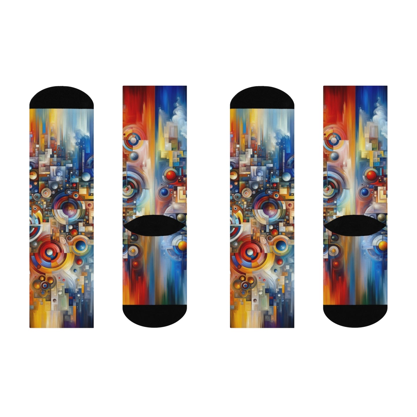 Coexistence Harmony Code Cushioned Crew Socks - ATUH.ART