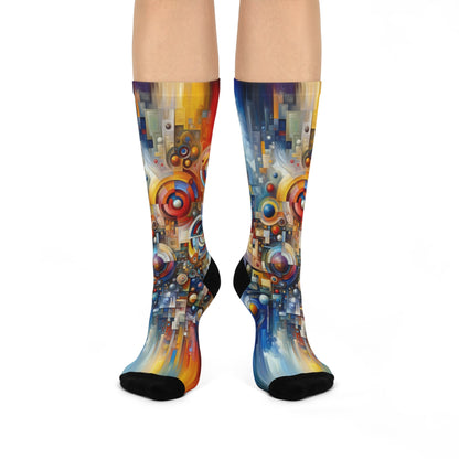 Coexistence Harmony Code Cushioned Crew Socks - ATUH.ART