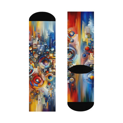 Coexistence Harmony Code Cushioned Crew Socks - ATUH.ART
