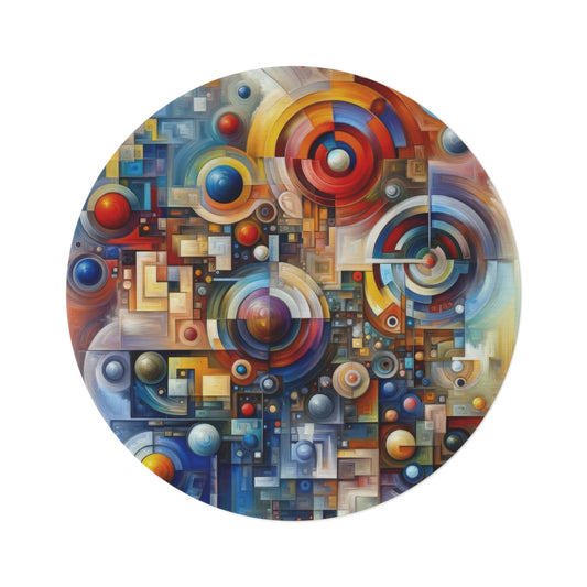 Coexistence Harmony Code Round Rug - ATUH.ART