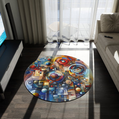 Coexistence Harmony Code Round Rug - ATUH.ART