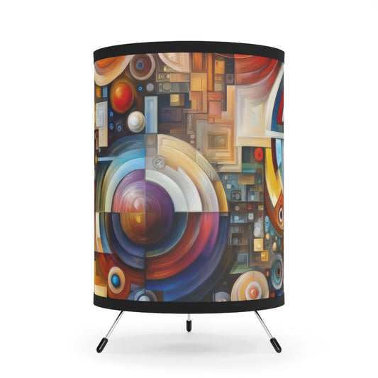 Coexistence Harmony Code Tripod Lamp with High-Res Printed Shade, US\CA plug - ATUH.ART