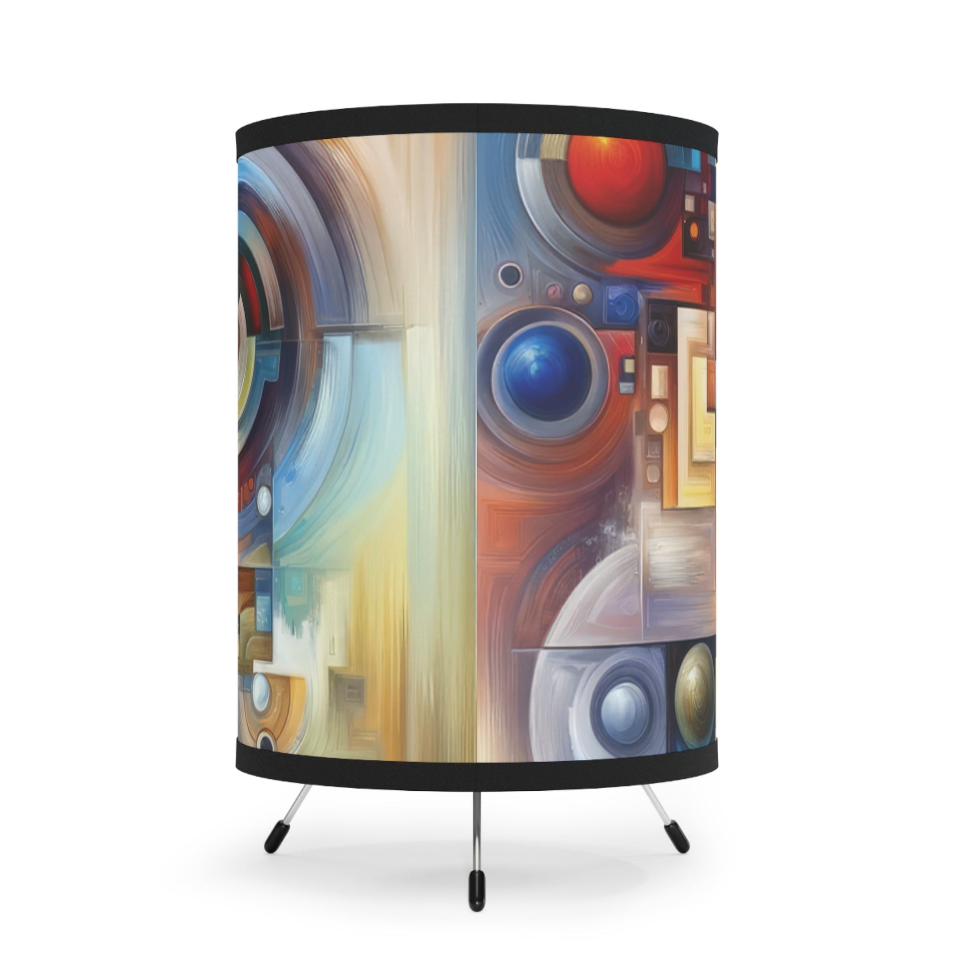 Coexistence Harmony Code Tripod Lamp with High-Res Printed Shade, US\CA plug - ATUH.ART
