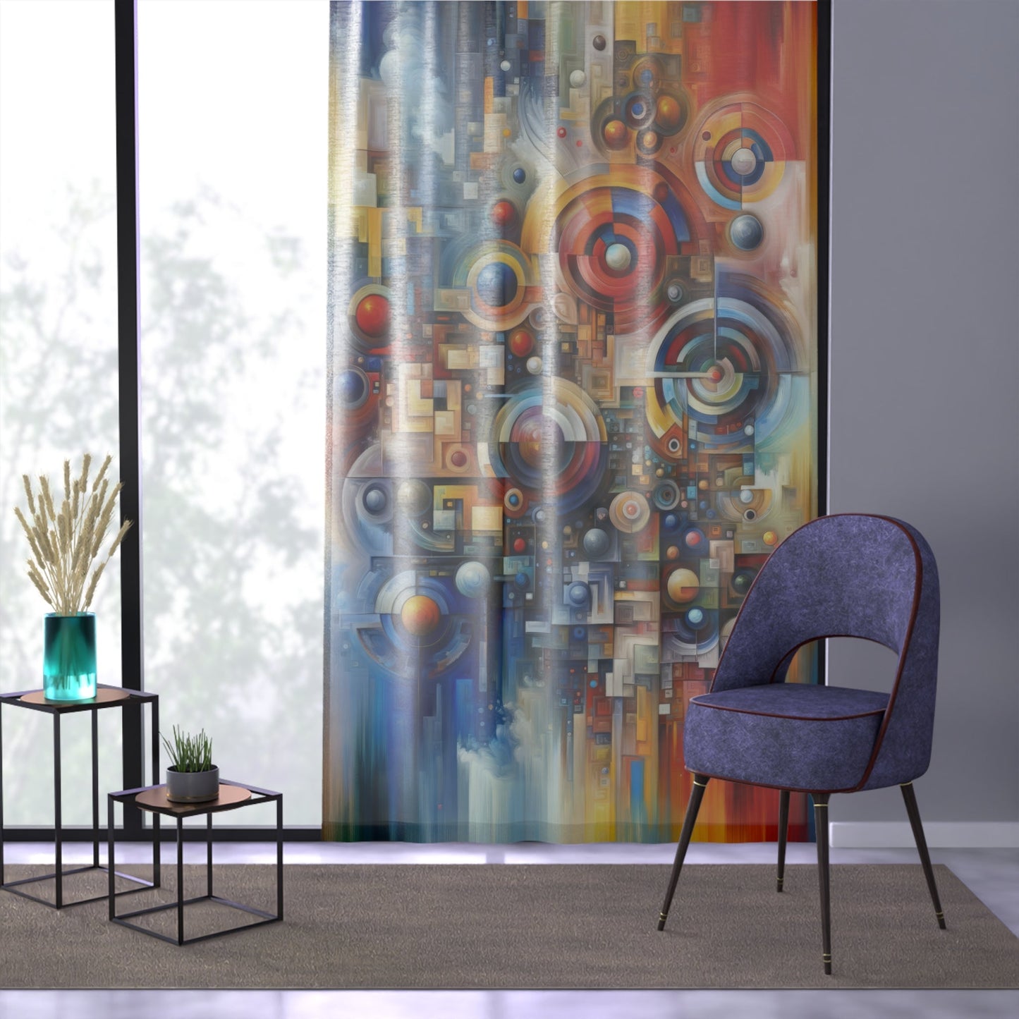 Coexistence Harmony Code Window Curtain - ATUH.ART