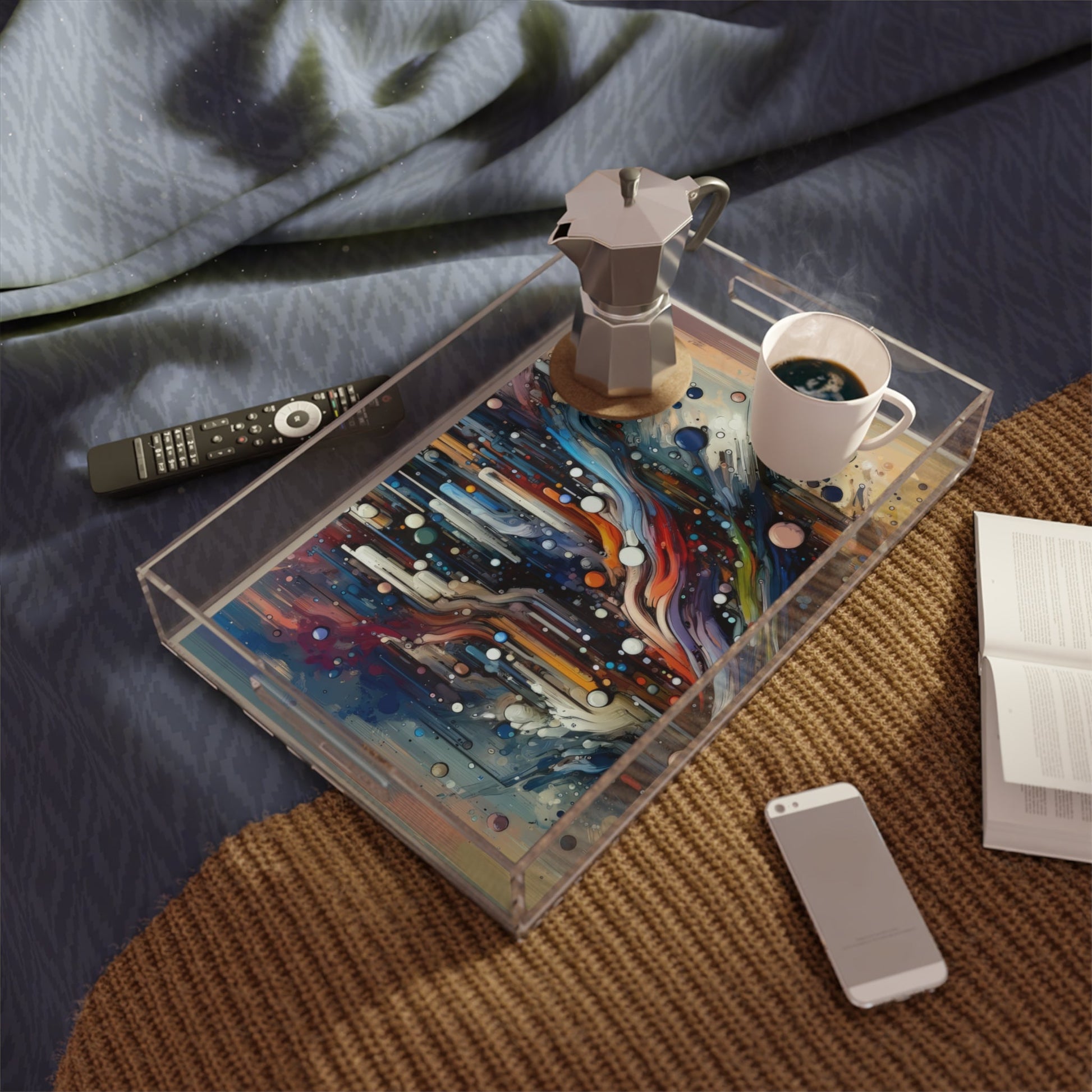 Coherent Change Visualization Acrylic Serving Tray - ATUH.ART