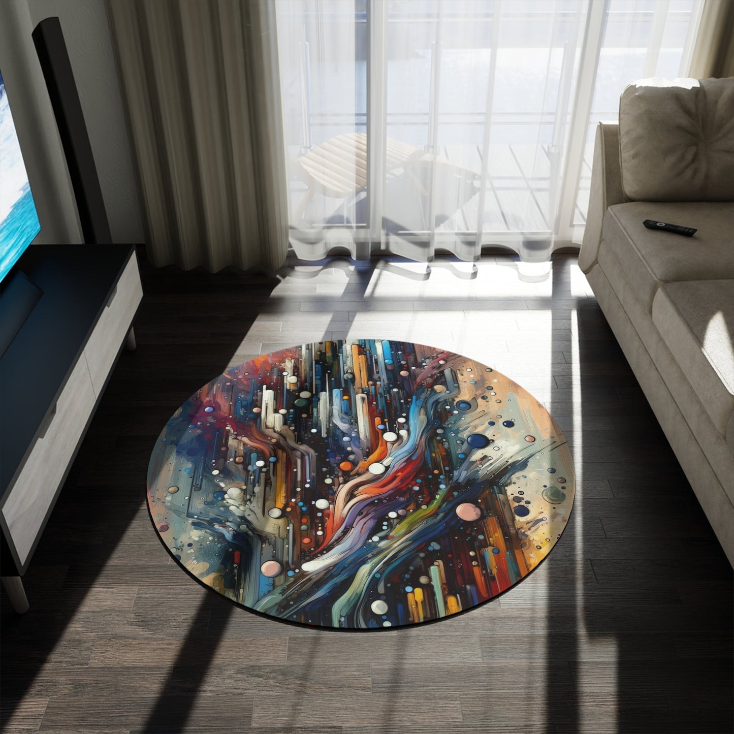 Coherent Change Visualization Round Rug - ATUH.ART