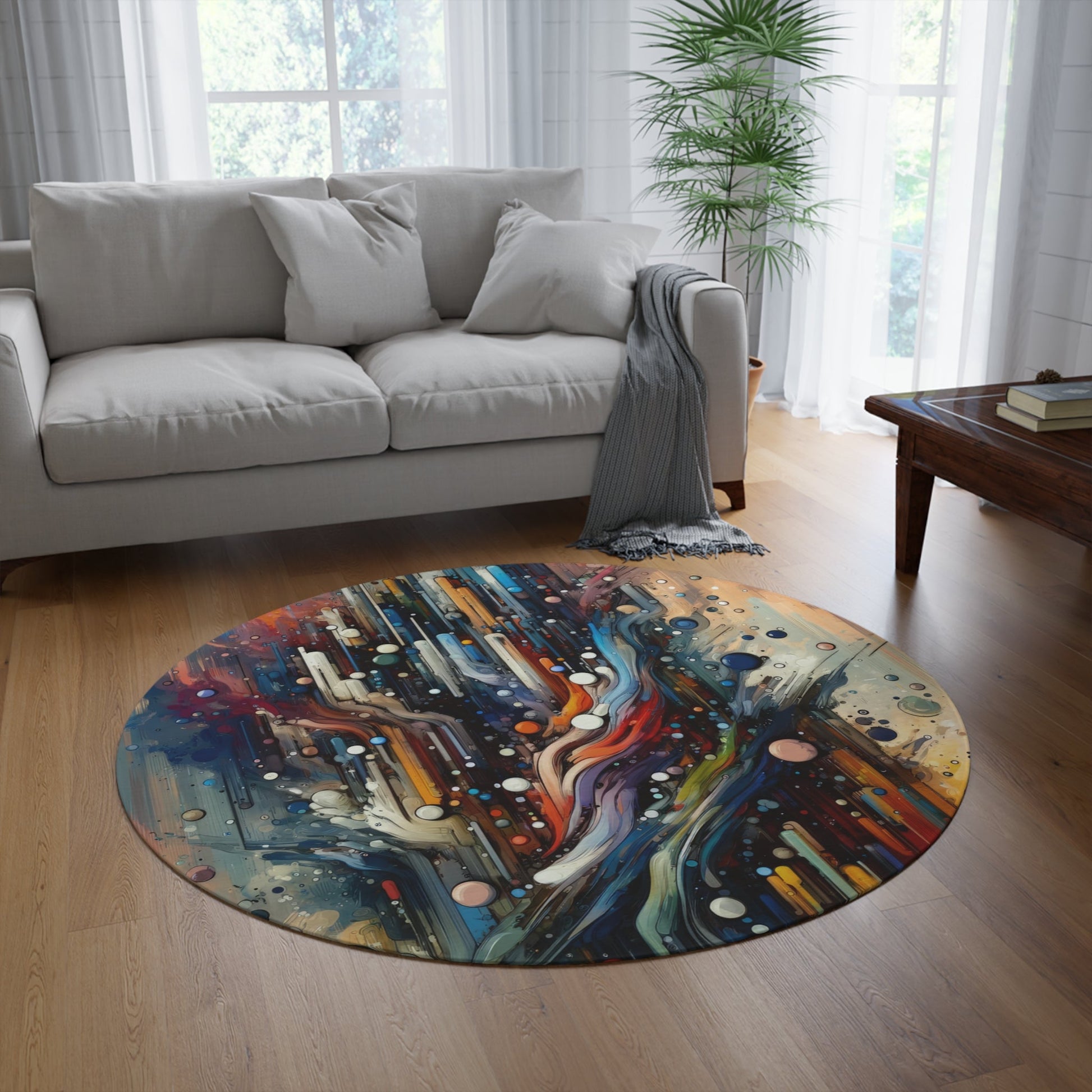 Coherent Change Visualization Round Rug - ATUH.ART