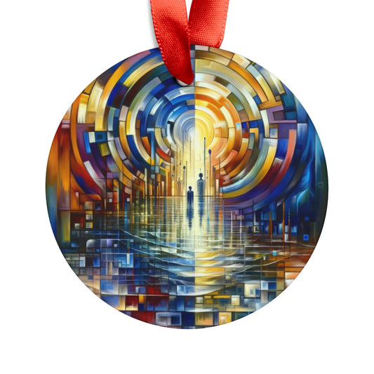 Collective Gesture Echelons Acrylic Ornament with Ribbon - ATUH.ART
