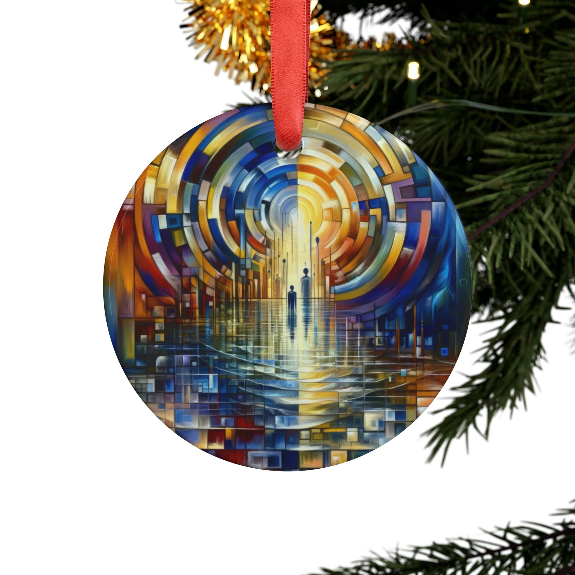 Collective Gesture Echelons Acrylic Ornament with Ribbon - ATUH.ART