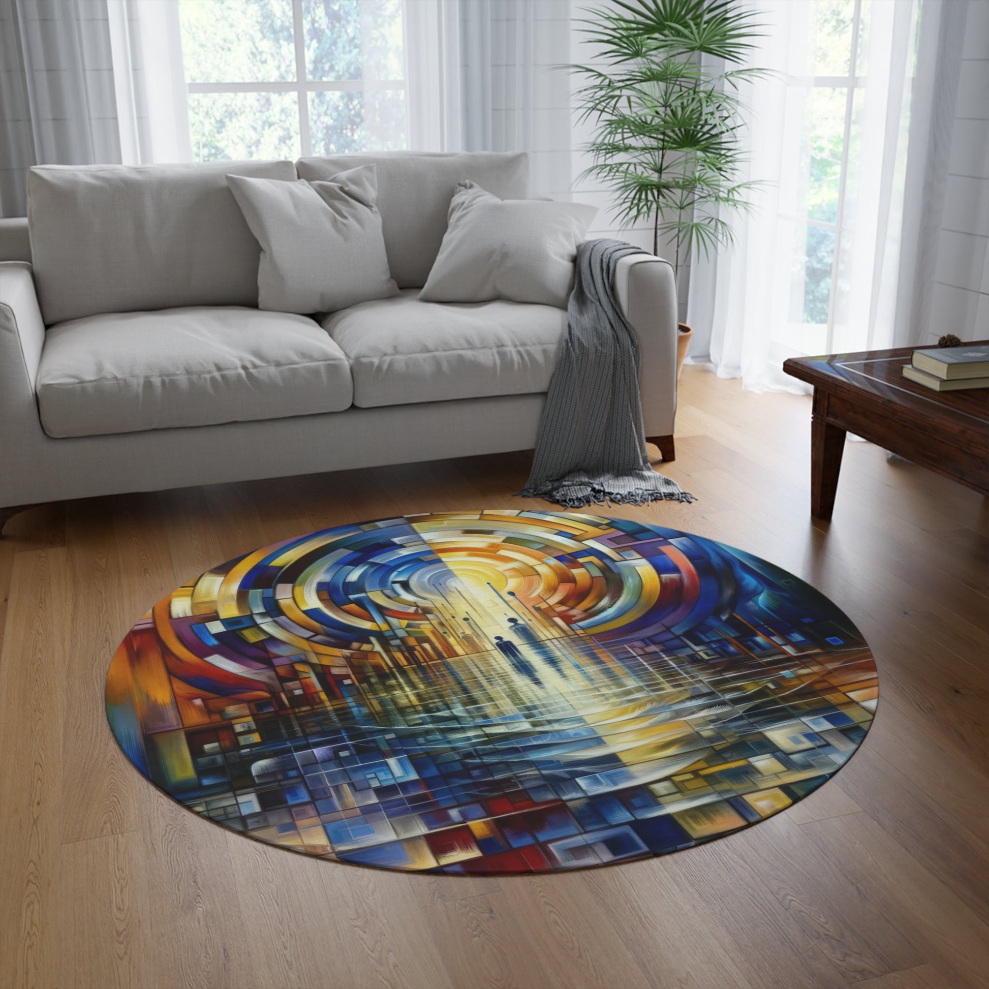 Collective Gesture Echelons Round Rug - ATUH.ART
