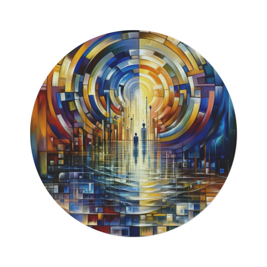 Collective Gesture Echelons Round Rug - ATUH.ART