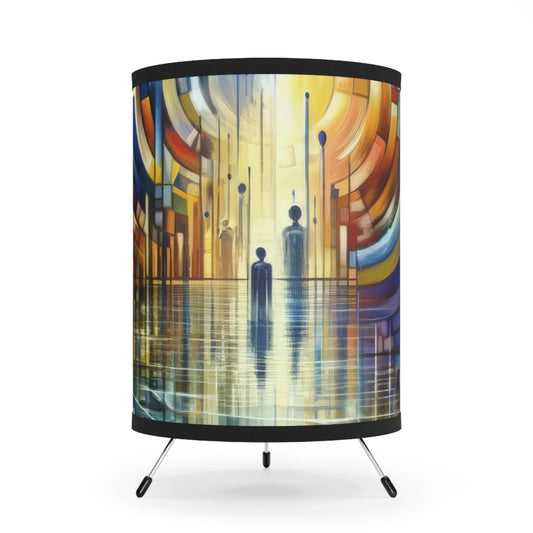 Collective Gesture Echelons Tripod Lamp with High-Res Printed Shade, US\CA plug - ATUH.ART