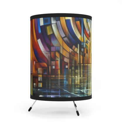 Collective Gesture Echelons Tripod Lamp with High-Res Printed Shade, US\CA plug - ATUH.ART
